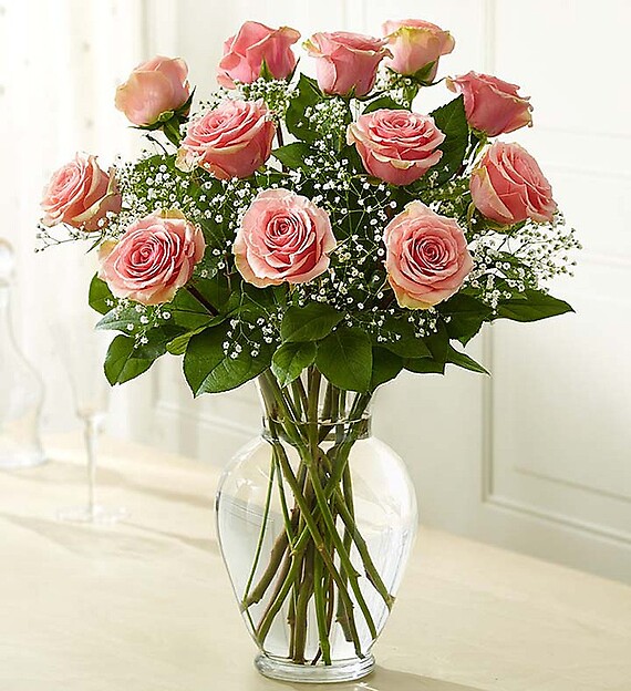 Rose Elegance Premium Pink Long Stem Roses