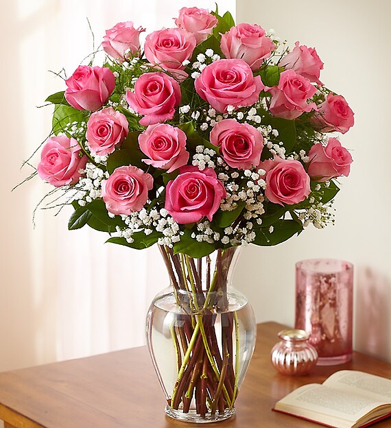 Rose Elegance Premium Pink Long Stem Roses